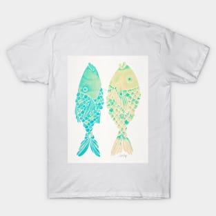 indonesian fish turquoise cream T-Shirt